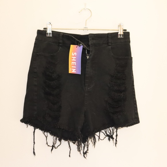 SHEIN | Shorts | Black High Waisted Shorts | Poshmark